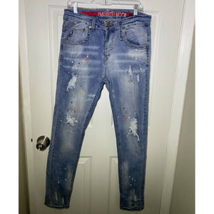 Smuggler’s Moon Jeans Mens Size 34 X 32 Distressed Button Fly VTG